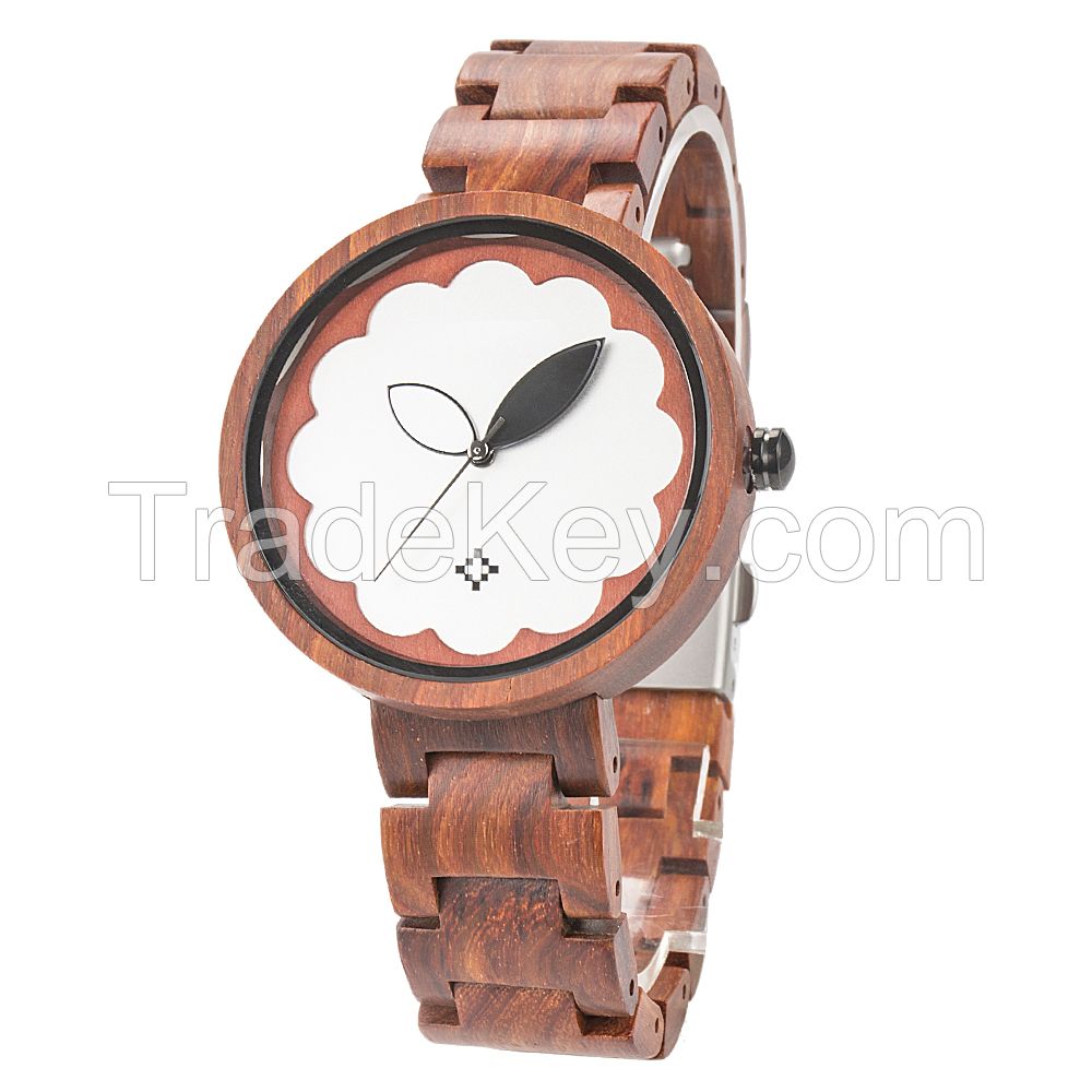 Fully skeleton luxury automatic mechanical wooden men watches