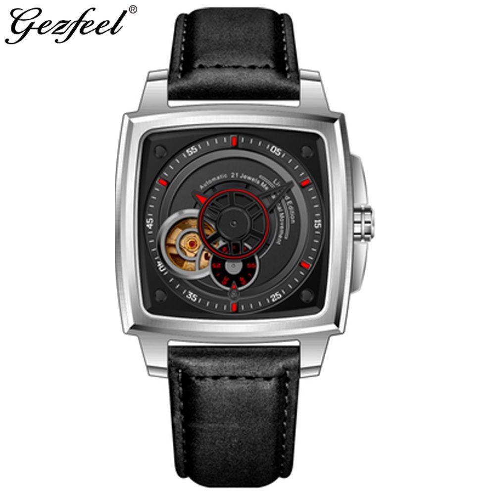 Fashion genuine leather mechanical watch accuracy mechanical watch high quality