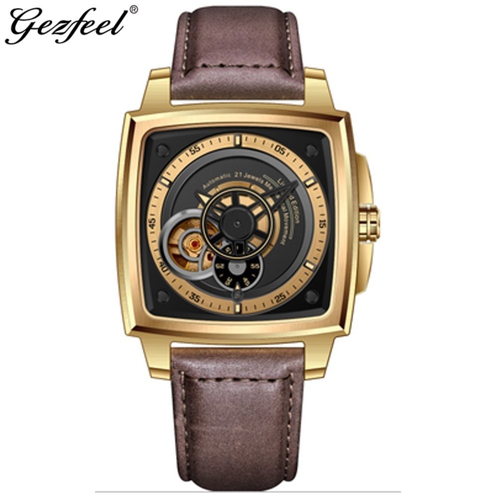 Fashion genuine leather mechanical watch accuracy mechanical watch high quality