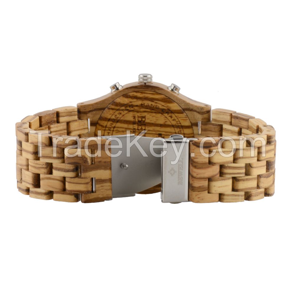 Online Shopping Custom New Design Top-Selling Private Label Wooden Male Chronograph Wooden Watches 