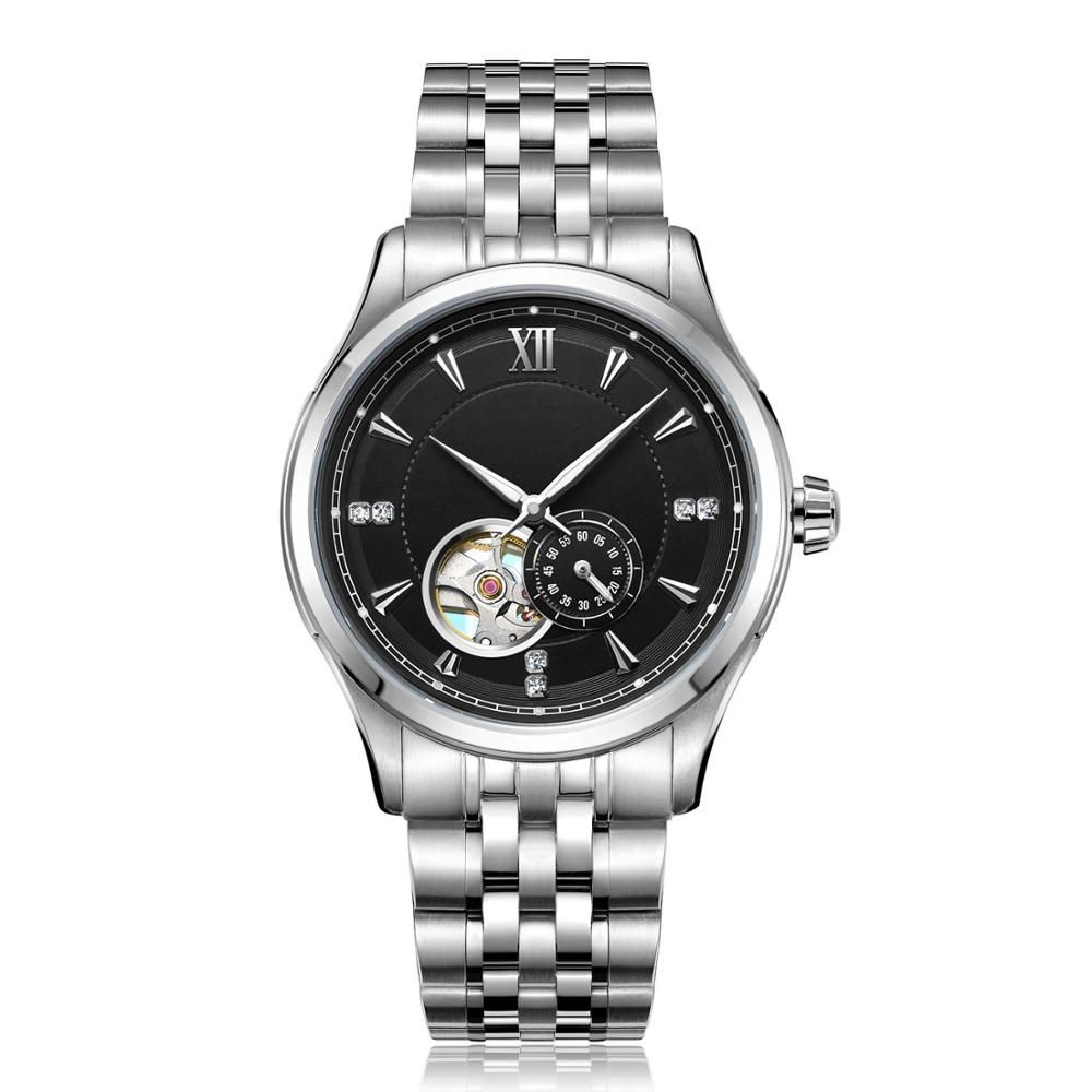 Fashion men watch Made in China stainless steel automatic mechanical movement watch