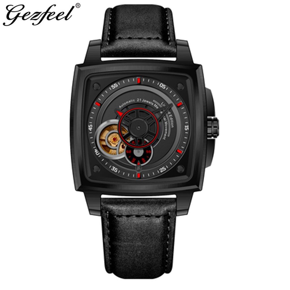  Fashion genuine leather mechanical watch accuracy mechanical watch high quality