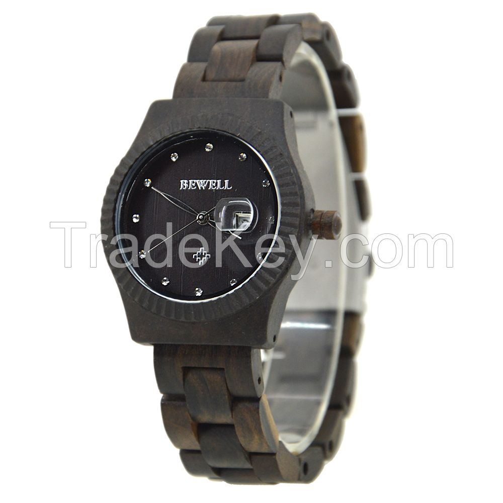 Wholesale Bewell New women fashion wood smart wrist watch  