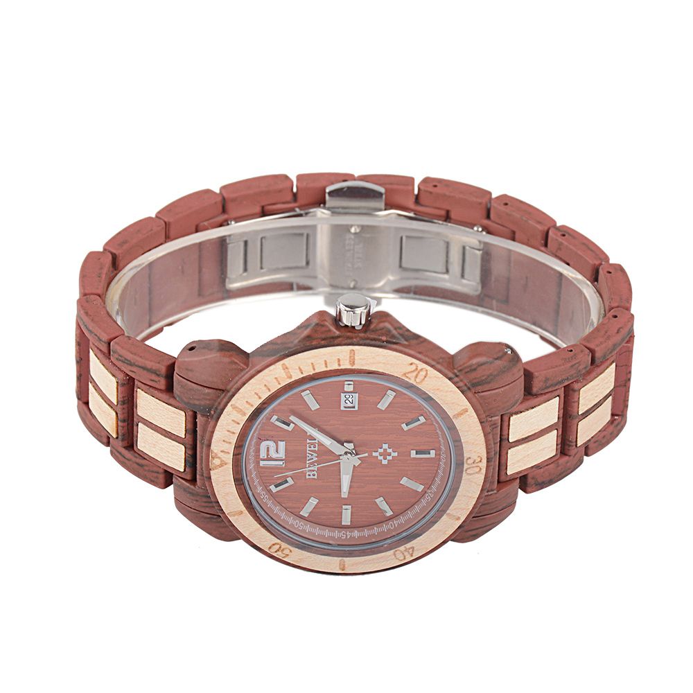 China Factory cheap japanese perpetual canlendar fashion sport waterproof wooden watches