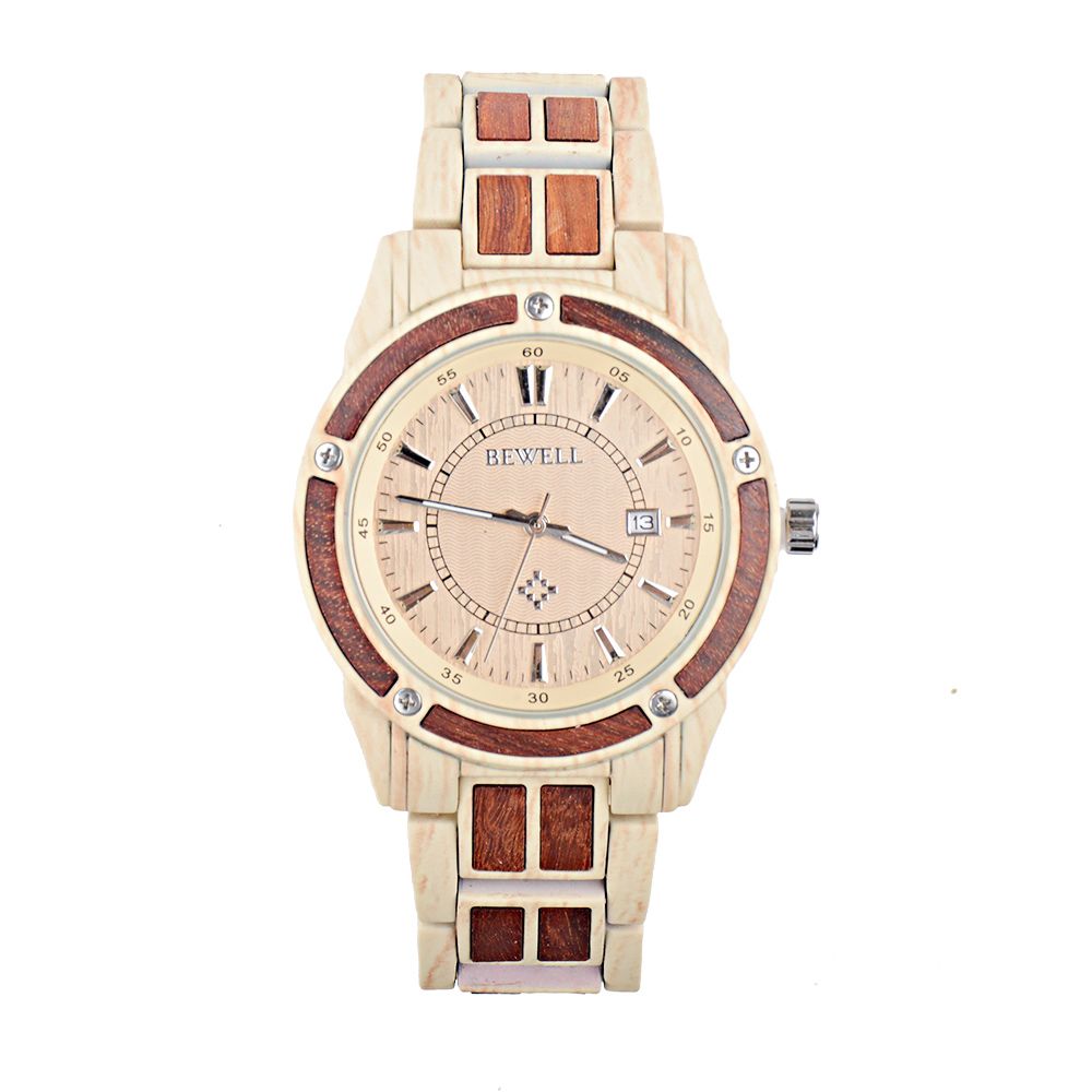 2019 New arrival wood complete calendar quartz wooden watches