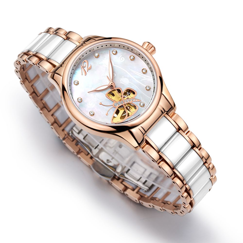 Mechanial women watches ladies fancy wrist watch by china supplier