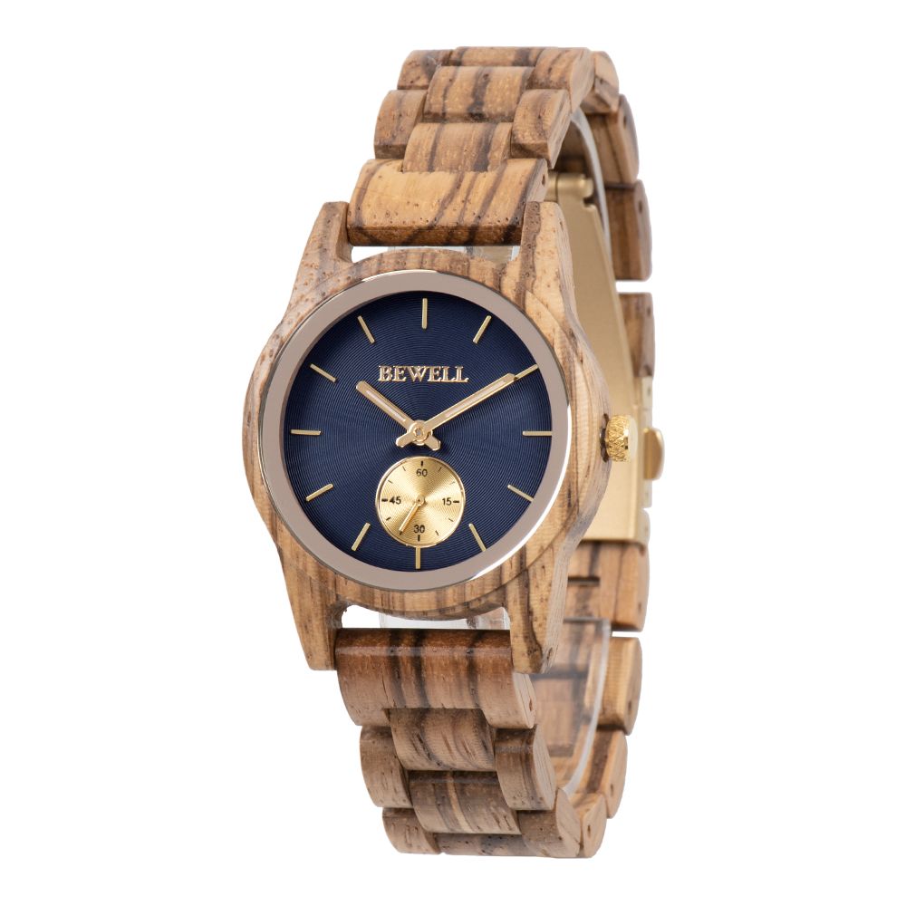 Custom private label sandalwood walnut teak shell dial unisex wooden watches