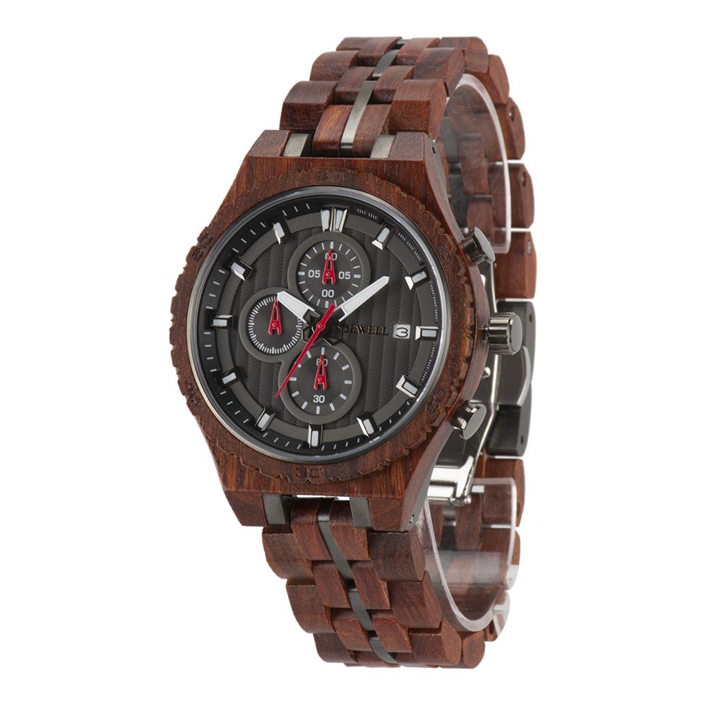 Wholesale luxury chronography watches custom logo wooden watches for men