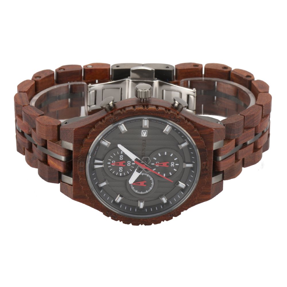 Wholesale luxury chronography watches custom logo wooden watches for men