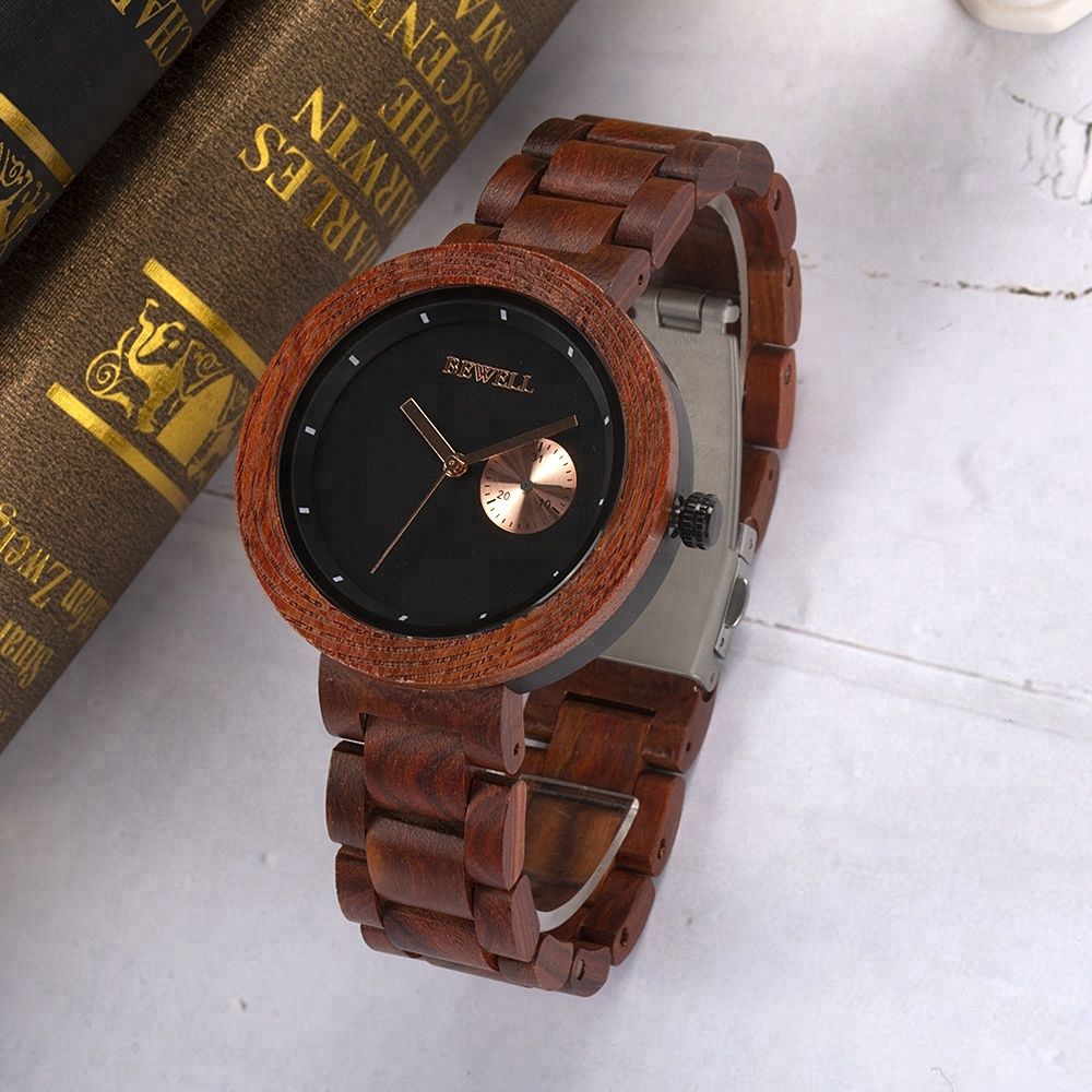 Wholesale ODM OEM Minimalist custom logo Unisex Japan Movement Quartz Wood Watch 