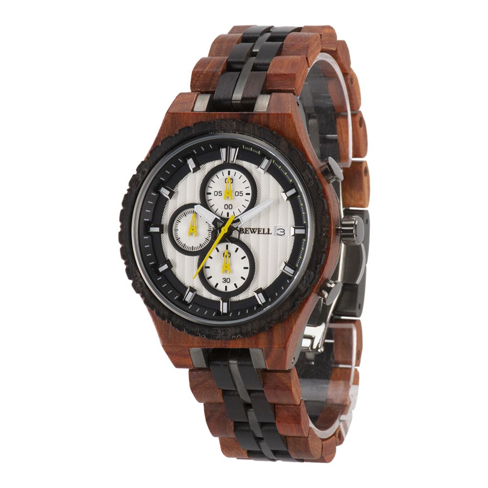 Wholesale luxury chronography watches custom logo wooden watches for men