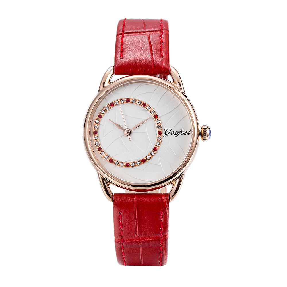 Gezfeel female watches with genuine leather