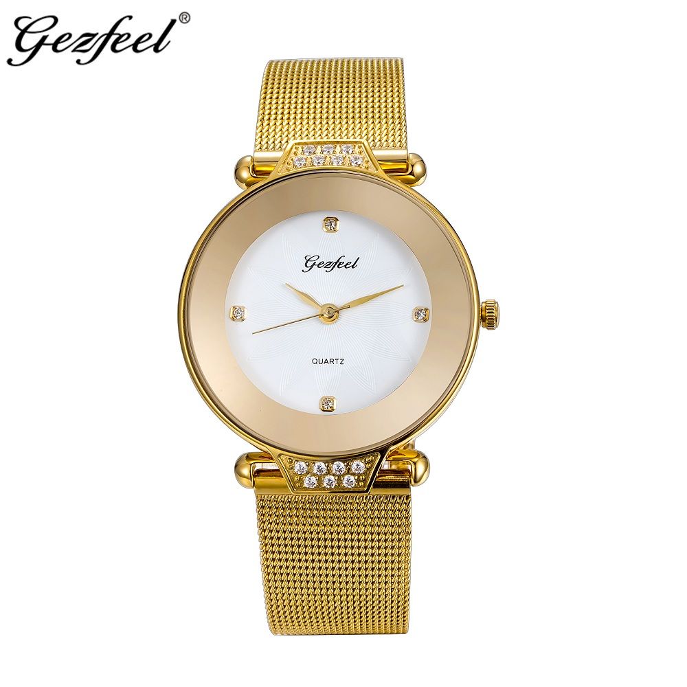 Wholesale gezfeel gold watches for women quartz watch