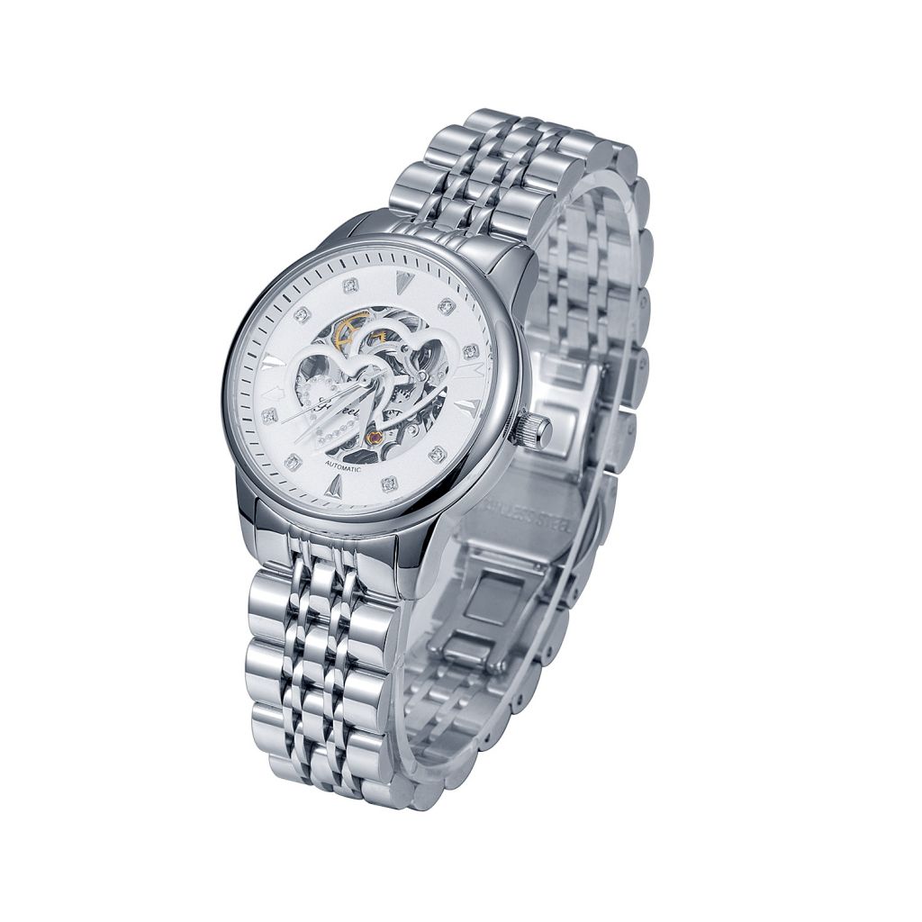 Luxury Stainless Steel automatic mechanical ladies wrist watch