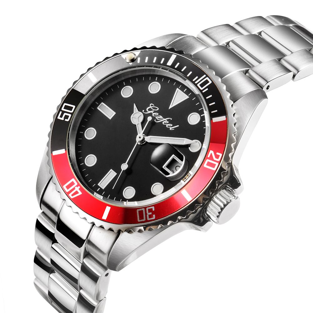 New Design Luxury Stainless Steel Watch Aluminium Dial Automatic Men Watches 