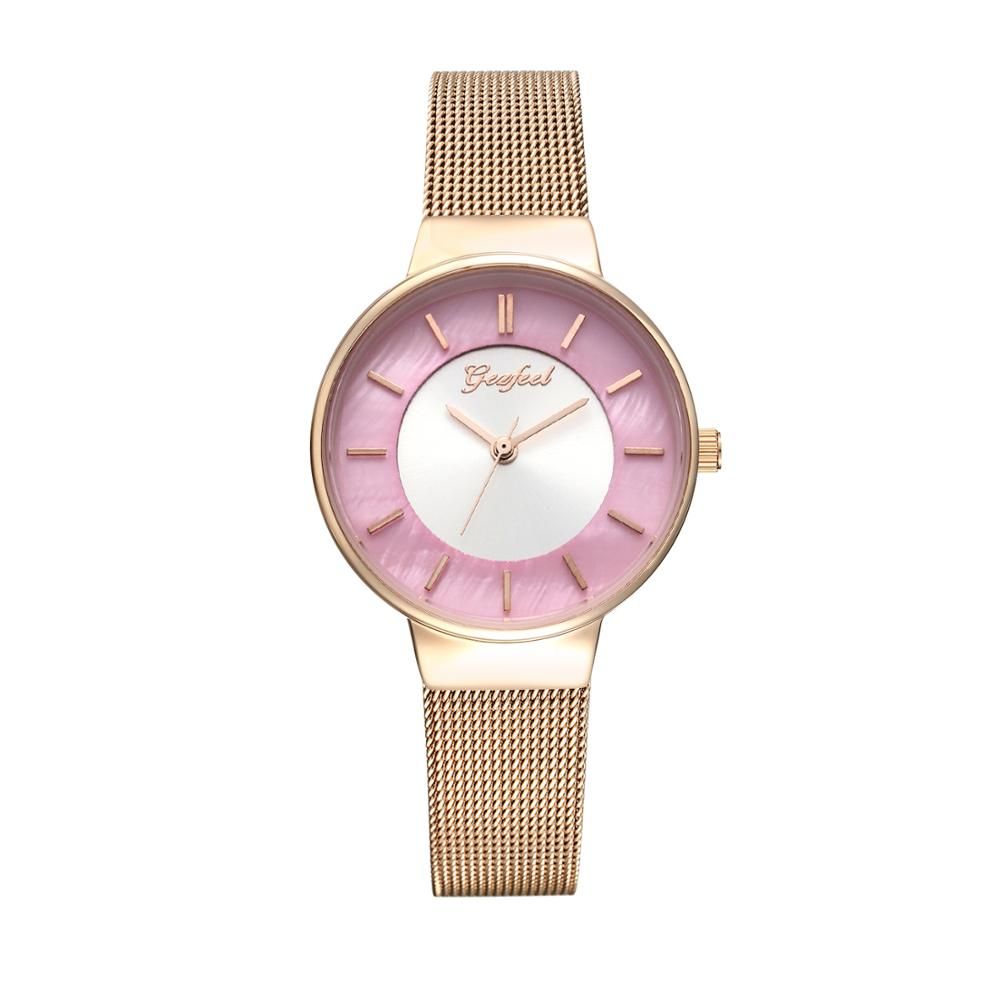 Latest Fashion Quartz Watch With Mesh Band Water Resistant Women Watch