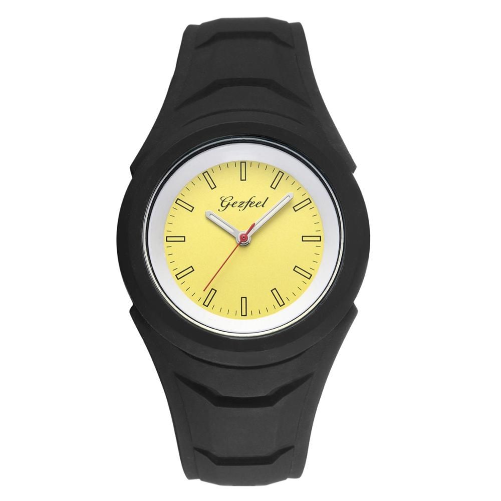 New Fashion Stainless Steel Watch With Janpan Movt Plastic Strap Wristwatch
