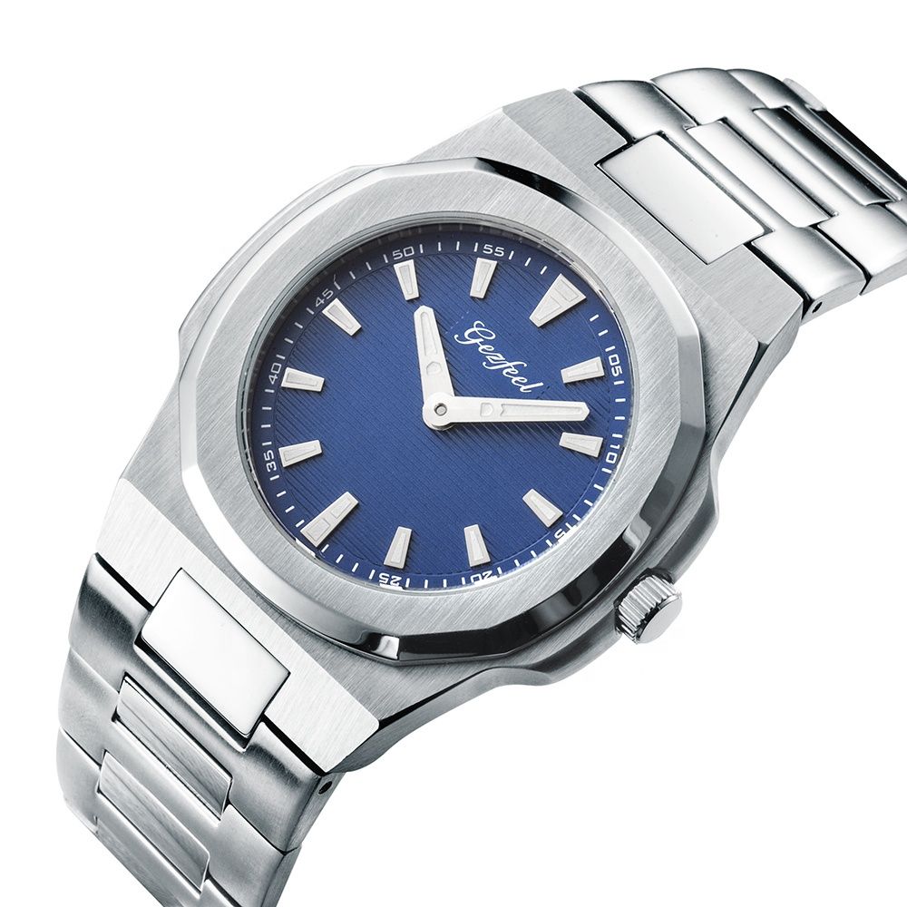 New Fashion Men Stainless Steel Quartz Wrist Watch Waterproof Male Watch