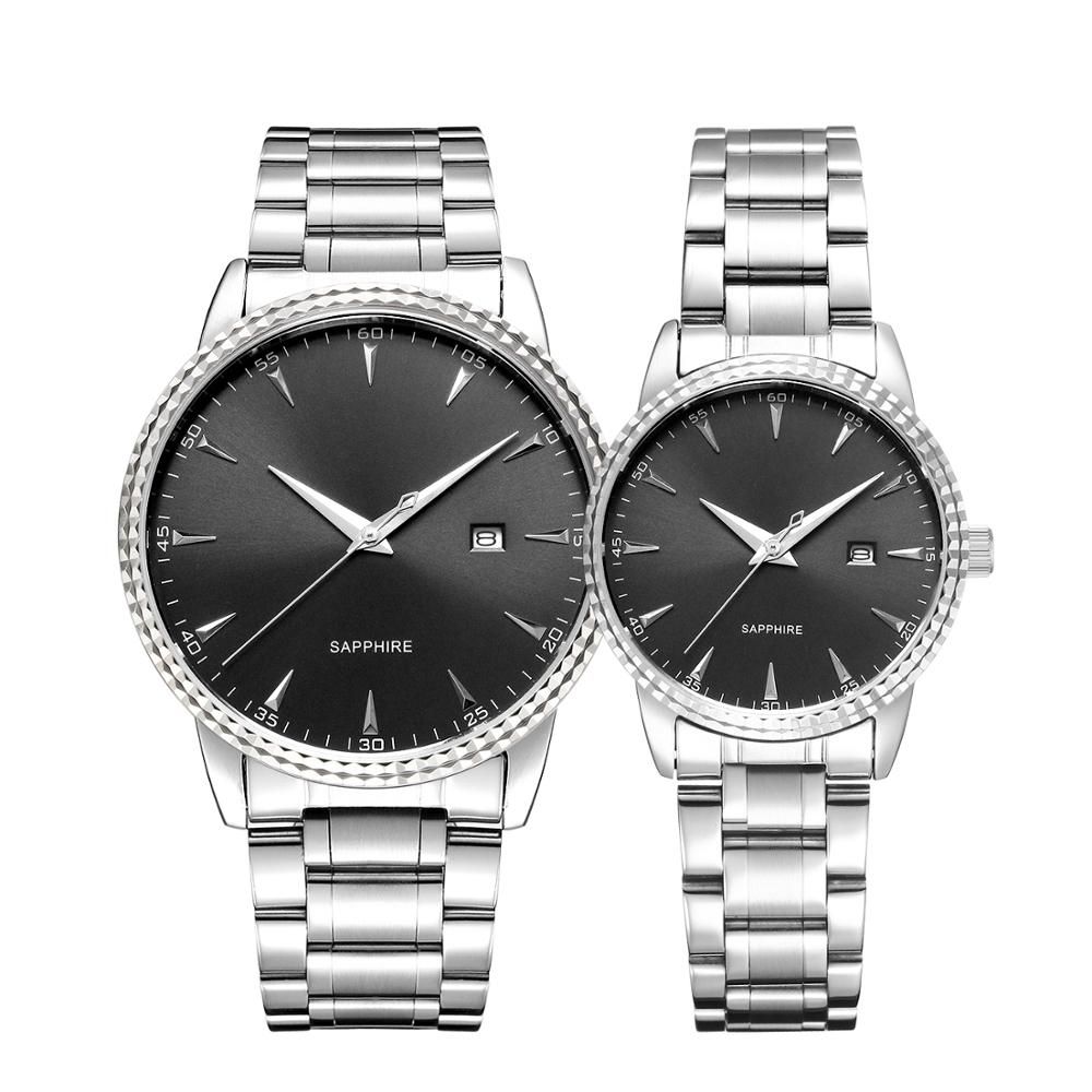 Custom lover stainless steel wristwatch japan movt  water resistant watch for men and ladies