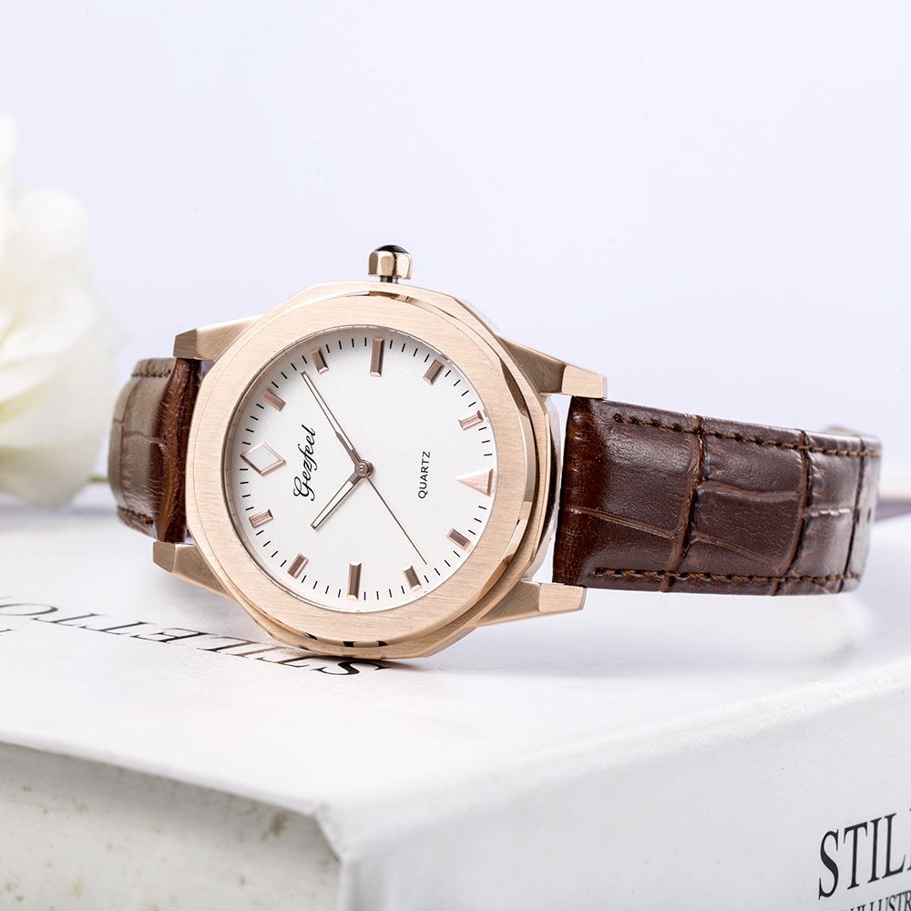 Metal Craft Vaccum Plating Rose Gold Stainless Steel Japan Movement Wrist Watch 