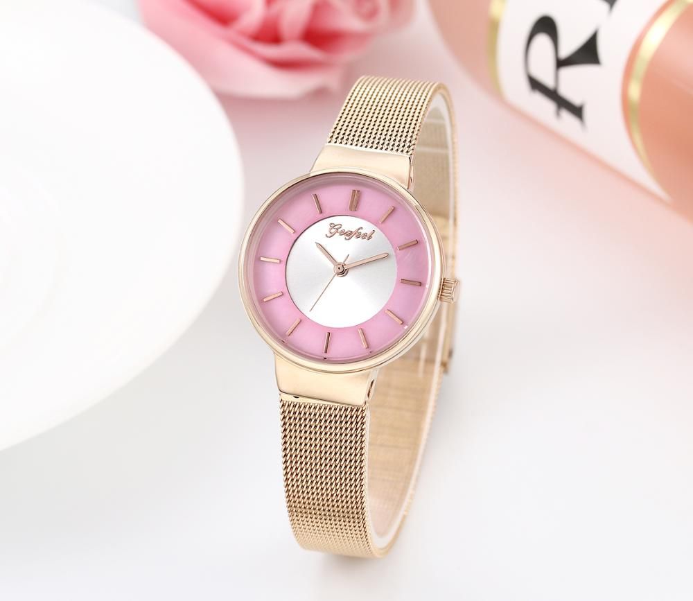 Latest Fashion Quartz Watch With Mesh Band Water Resistant Women Watch