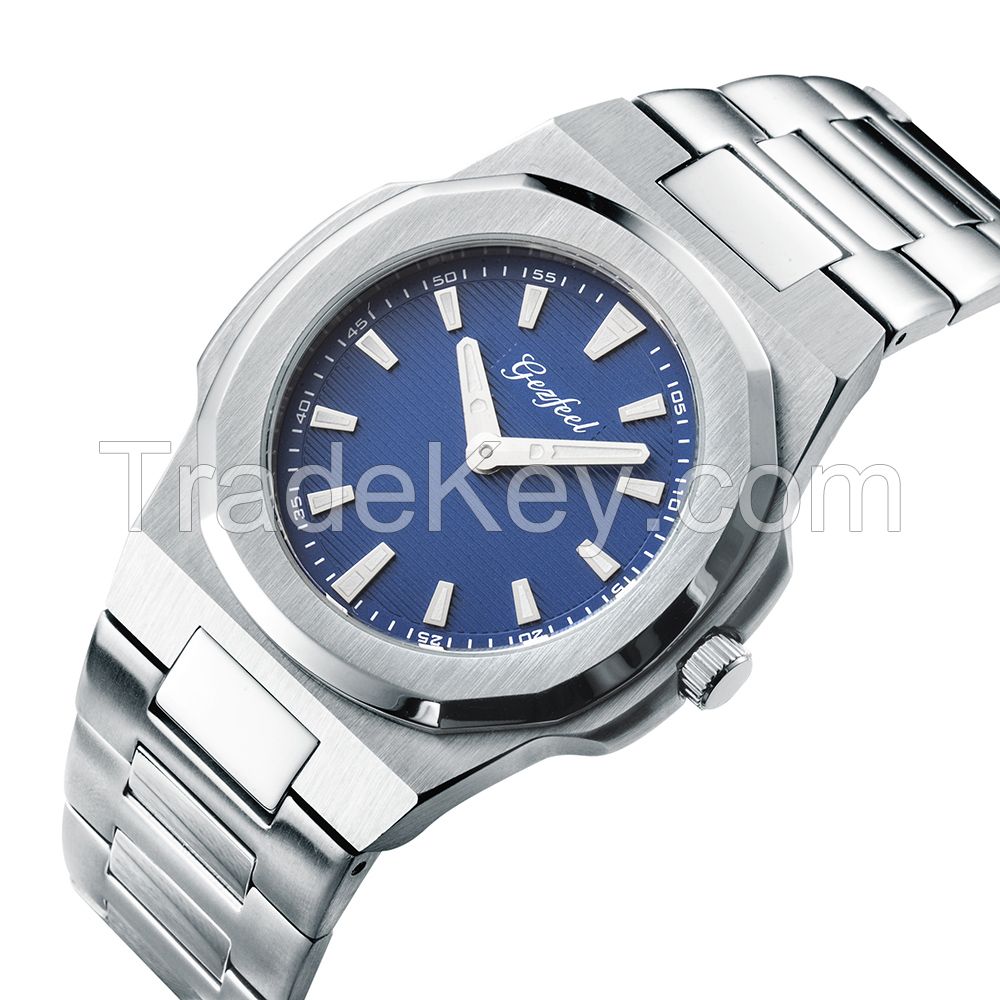 Novel Personalized Custon Stainless Steel Luxury Gift Wristwatch for Decoration