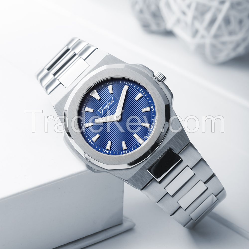 Novel Personalized Custon Stainless Steel Luxury Gift Wristwatch for Decoration