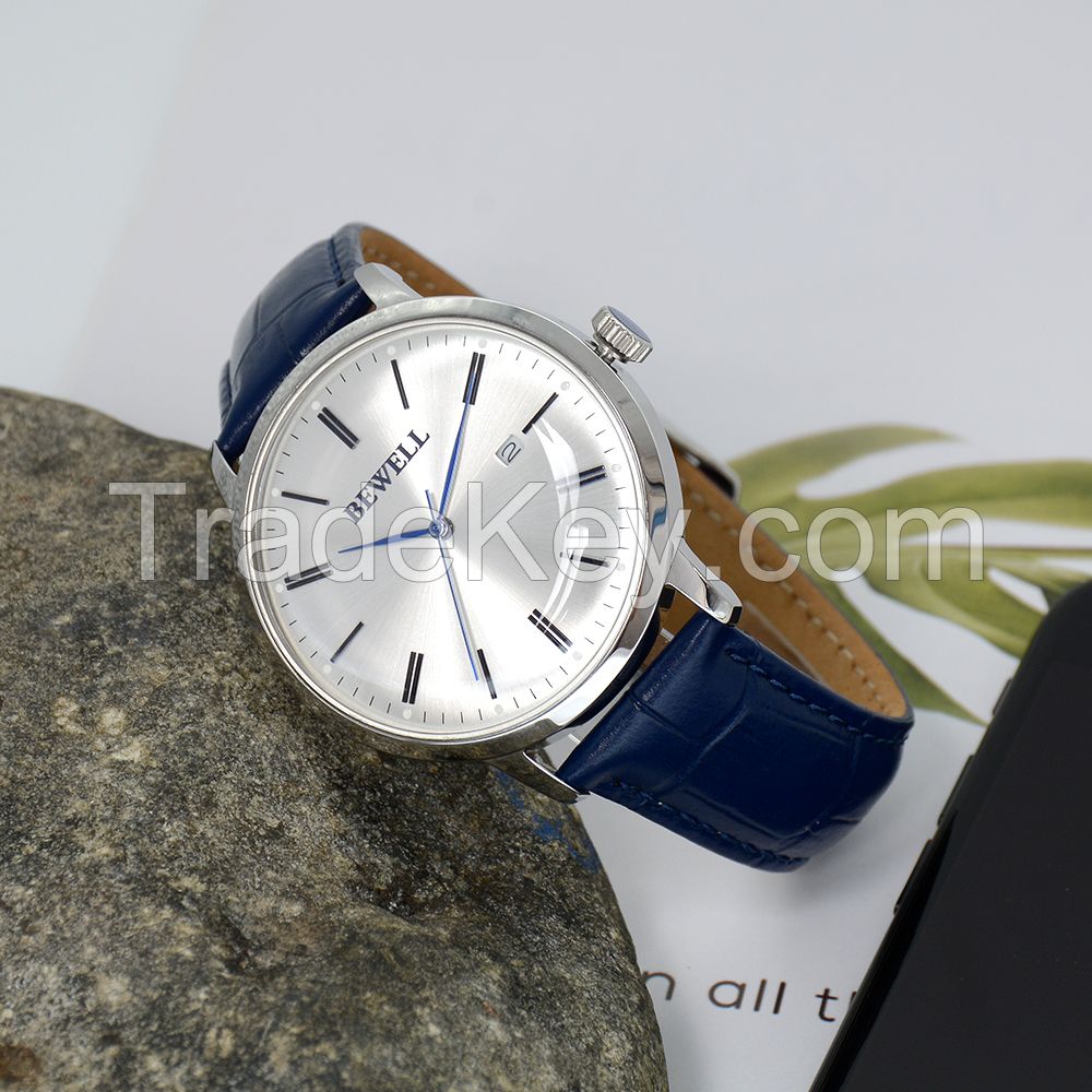 Low Moq Oem Fashion Decoration Jewellery Stainless Steel Watch with Genuine Leather   