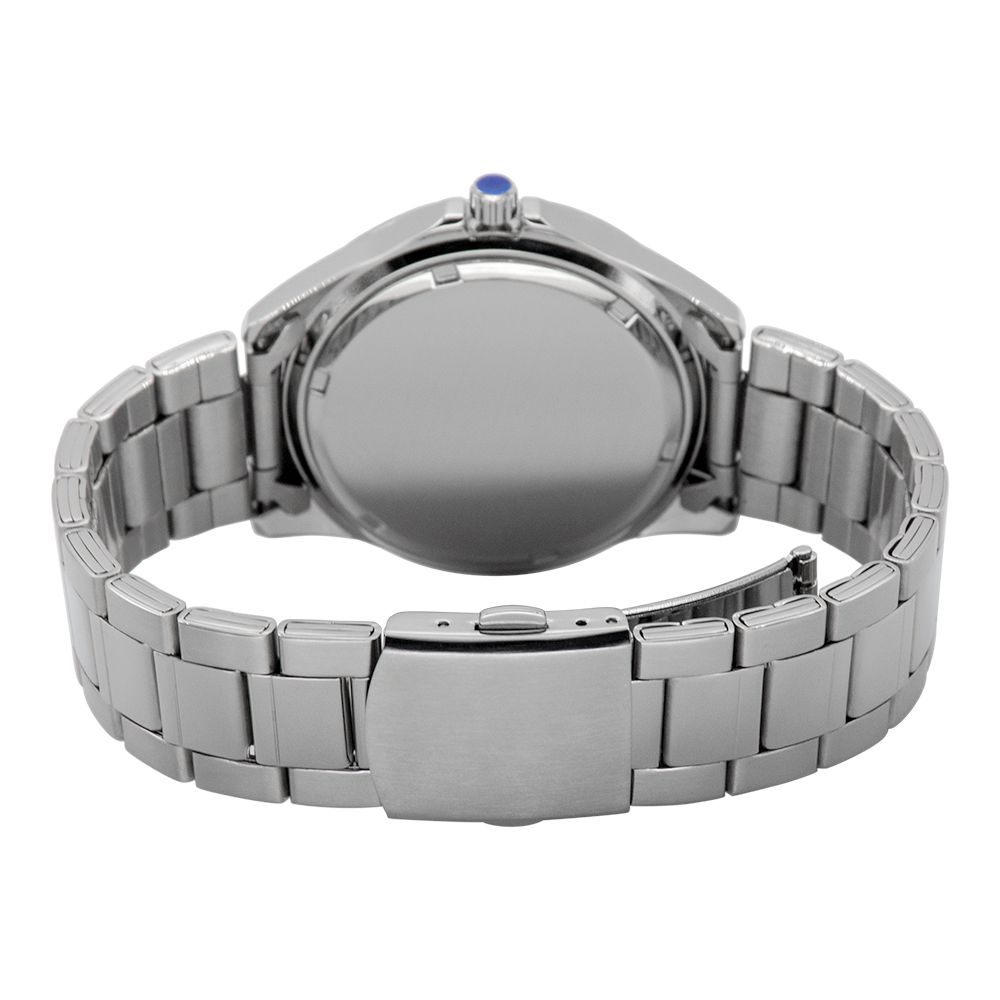 OEM New Trend Stainless Steel Double Calendar Wrist Watch 