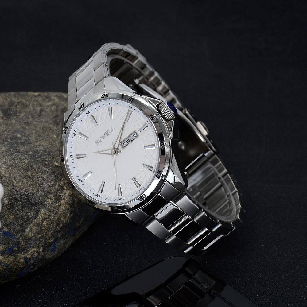 Watch Supplier OEM Dual Calender Japan Movement Fashion Stainless Steel Watch Men 