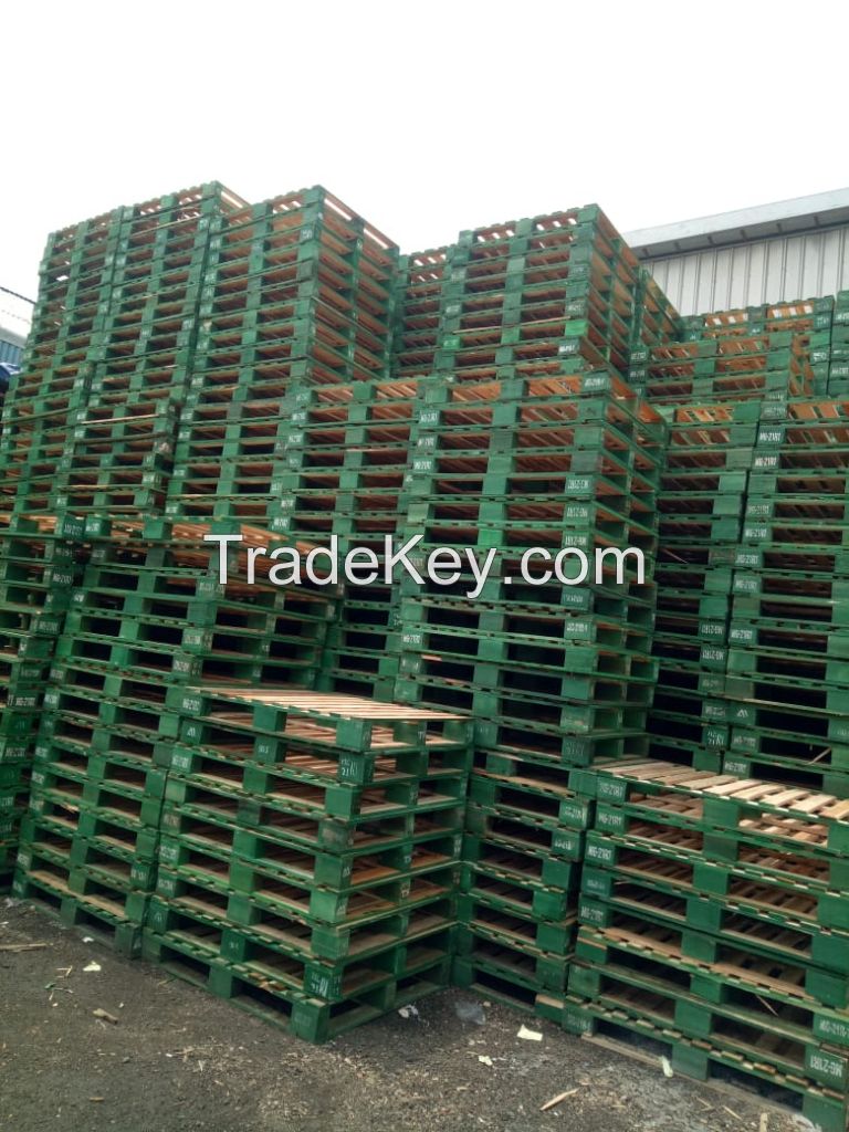 Cheap and good quality recondition wooden pallet  120x100x14cm