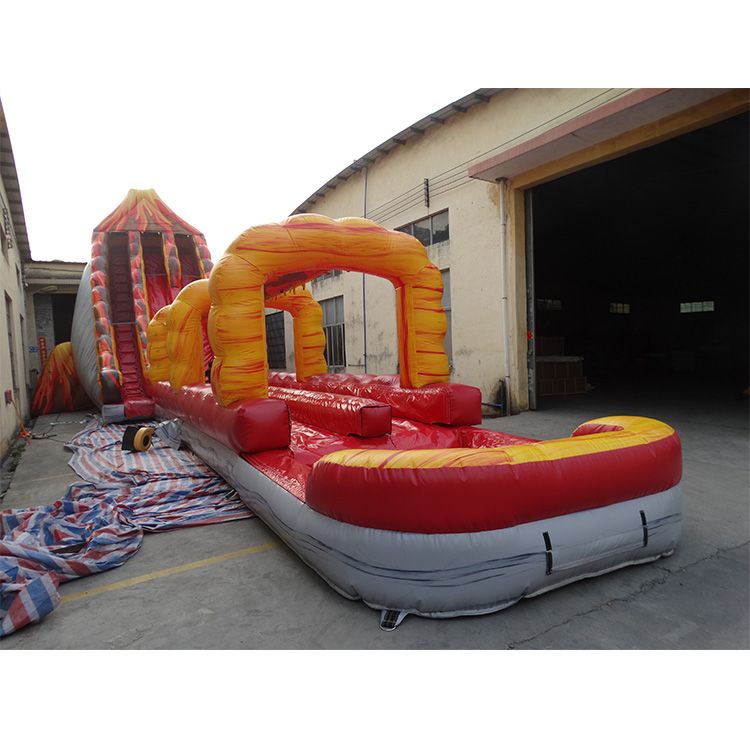 5006315- Commercial Amusement Park Giant Inflatable Volcano Water Slip Slide with Pool