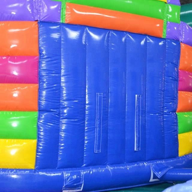 5006362-Rainbow Colorful Inflatable Jumping Bouncer Castle Amusement Park Kids Inflatable Slide