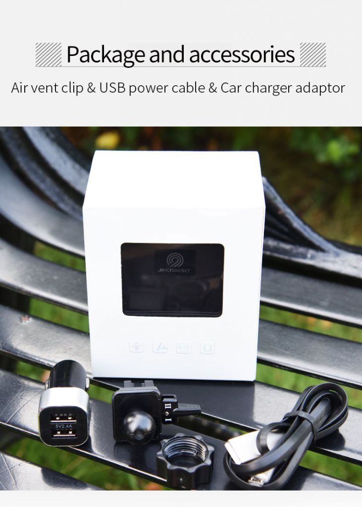 Wireless Car Charger Built in Super Capacitance Supply Power for Mobile Phone Holder