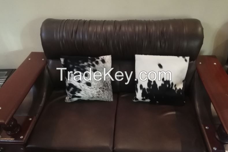 Cowhide pillow covers