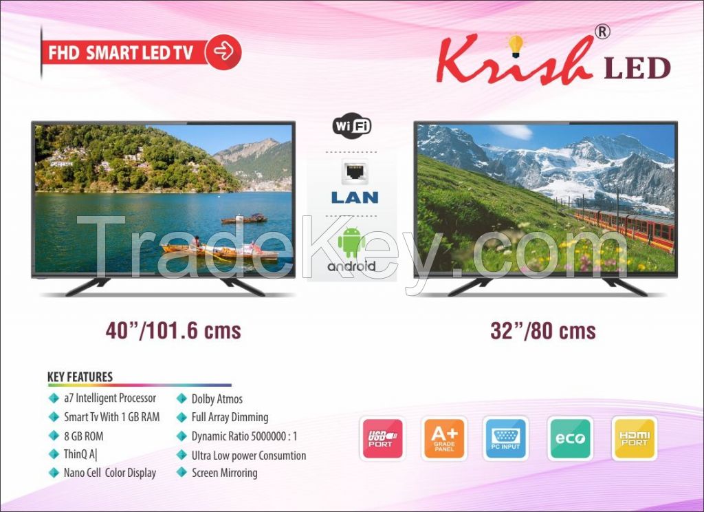 Krish 101.6 cm (40 Inches) Full HD LED TV (Black) (2019 model)