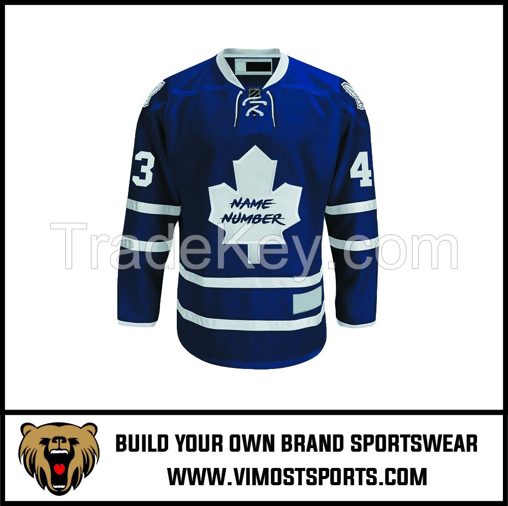 OEM 100% Polyester  Custom Sublimation Ice Hockey Jersey