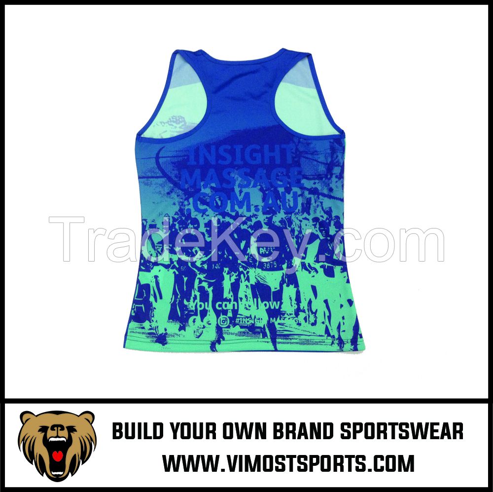 OEM 100% polyester Custom Sublimation Cool Dry Singlet