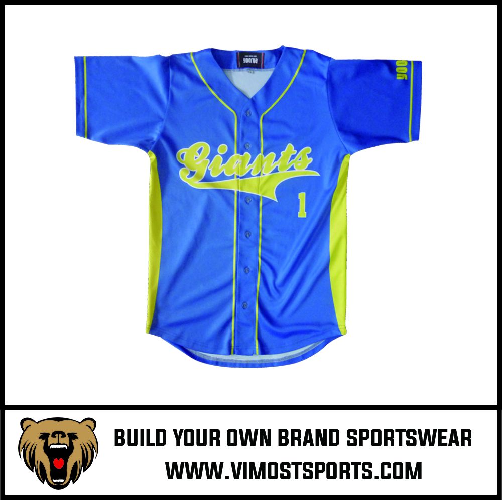 OEM 100% polyester Custom Sublimation Baseball Jersey