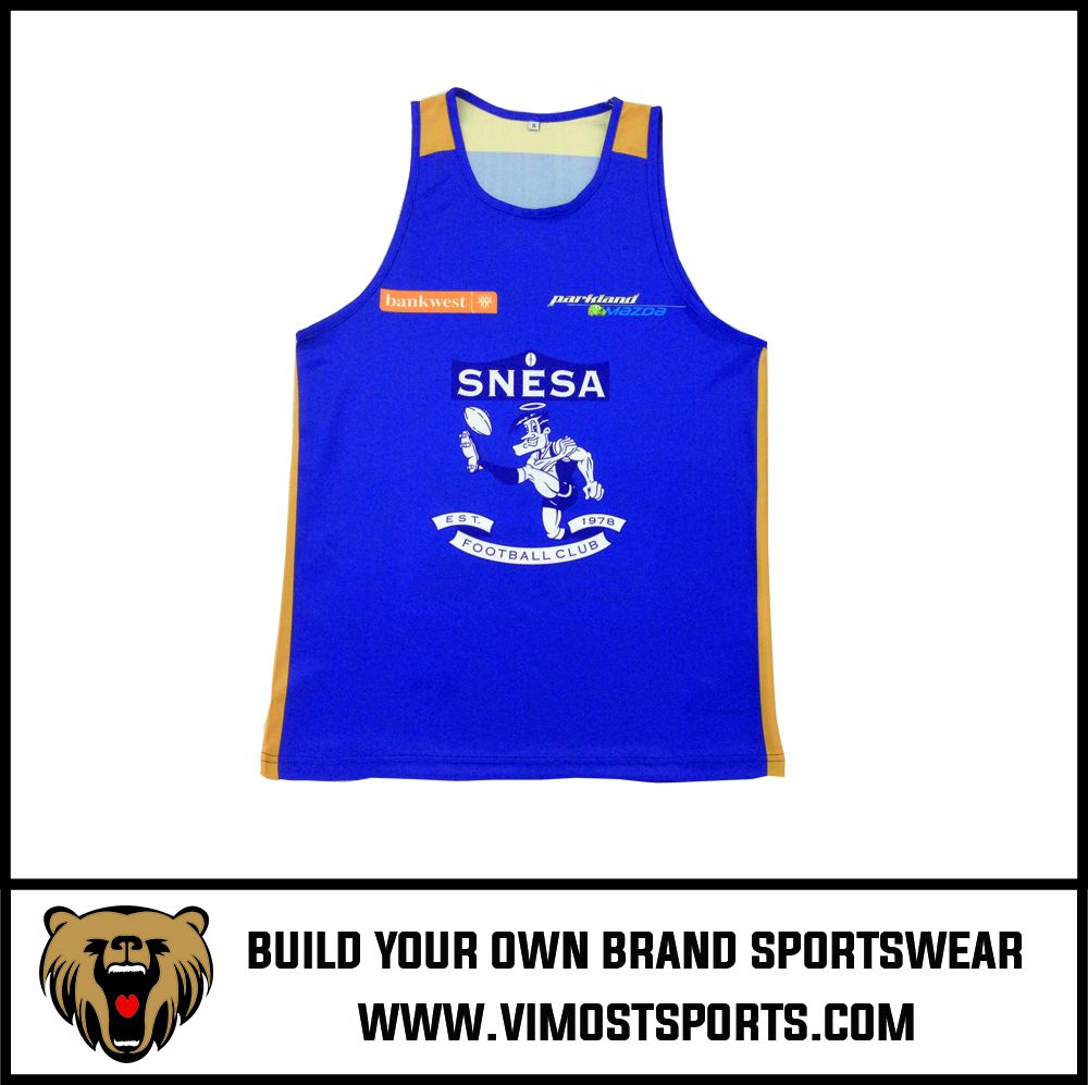 OEM 100% polyester Custom Sublimation Cool Dry Singlet