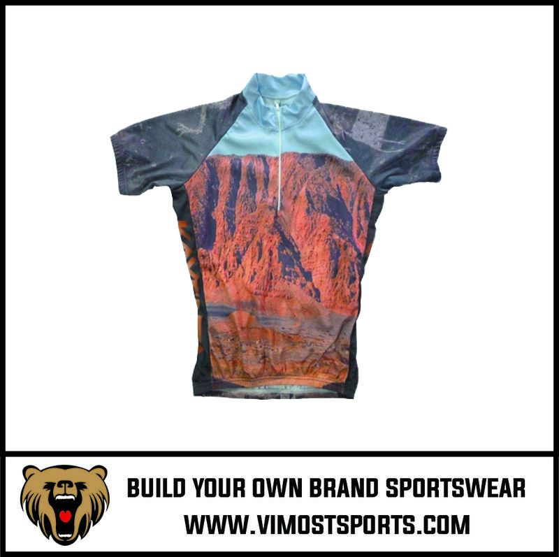 OEM 100% Polyester  Custom Sublimation Cycling Jersey