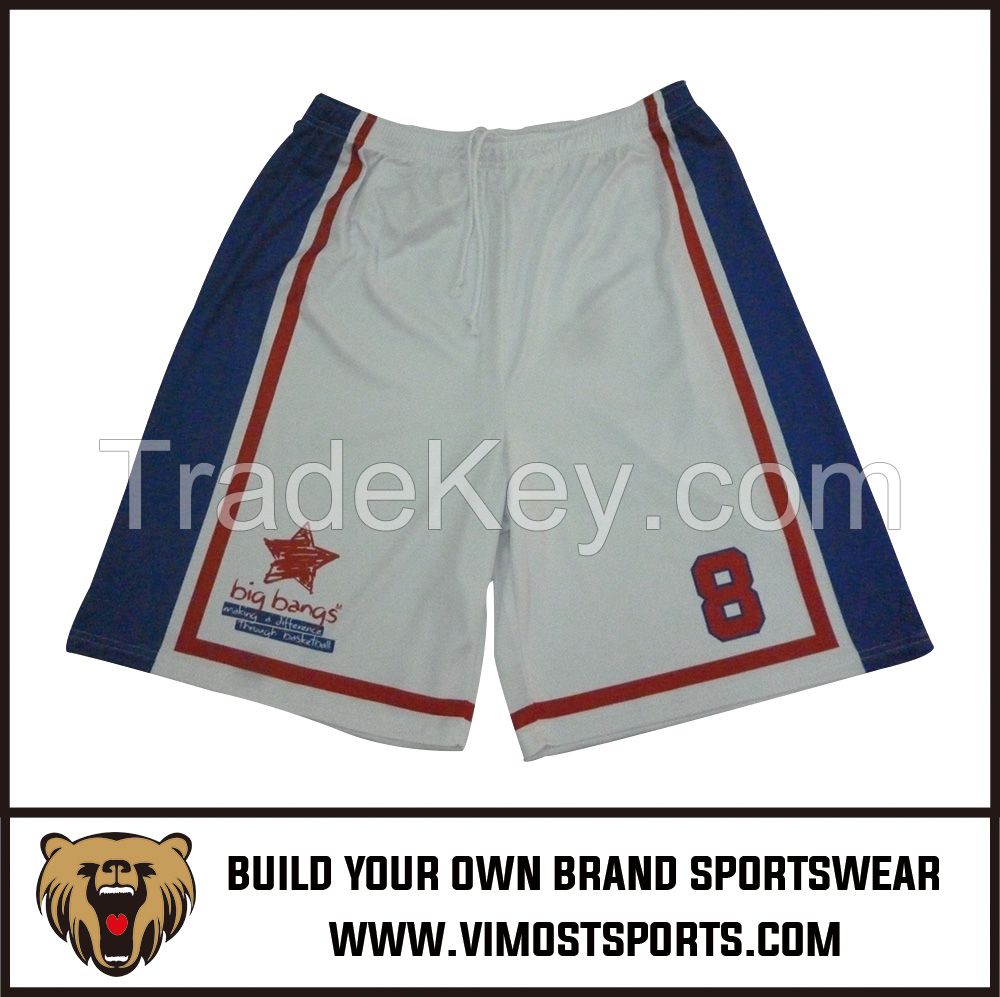 OEM 100% polyester Custom Sublimation Basketball Short