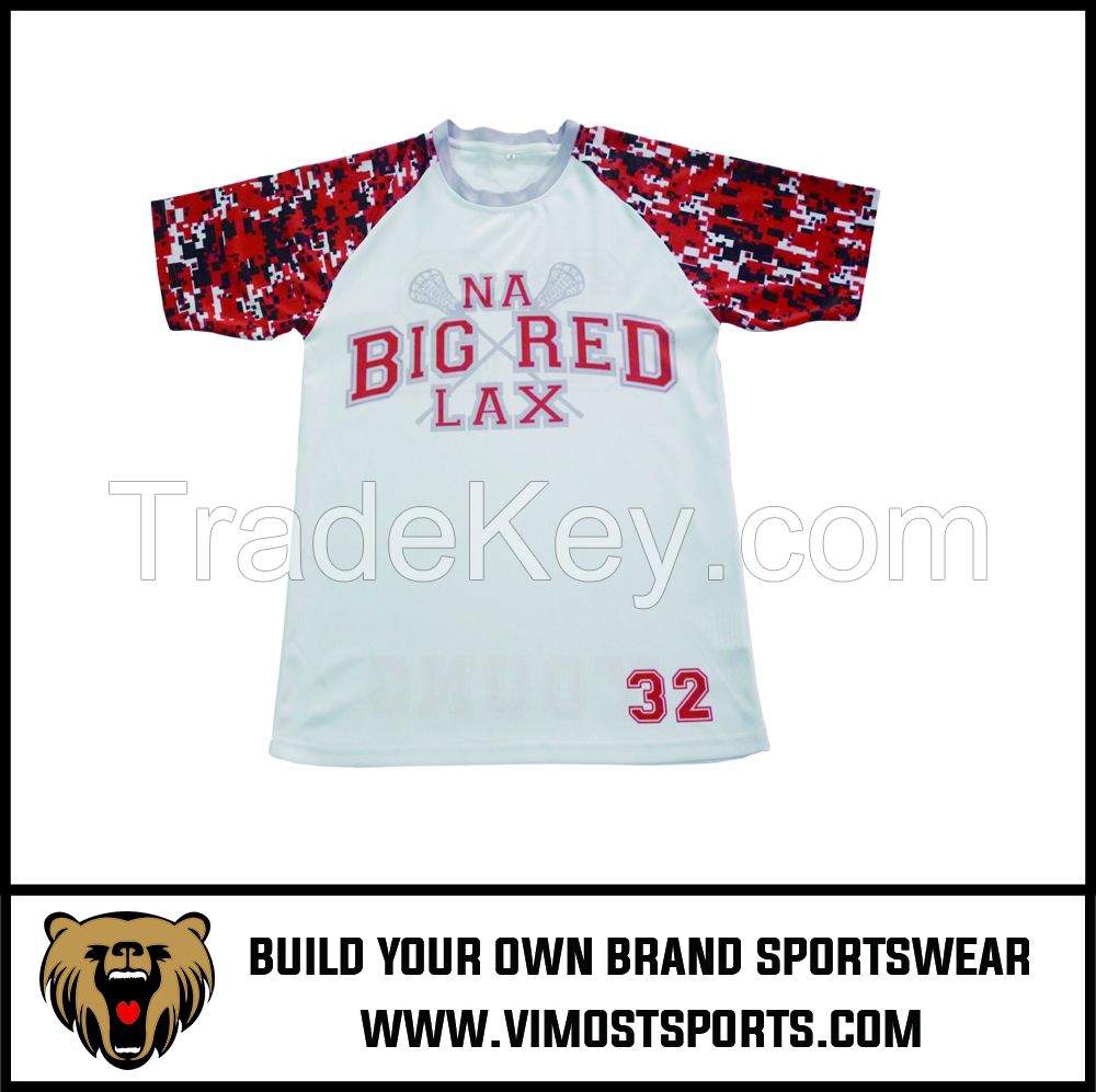 OEM 100% Polyester  Custom Sublimation Lacrosse Shooter Shirt