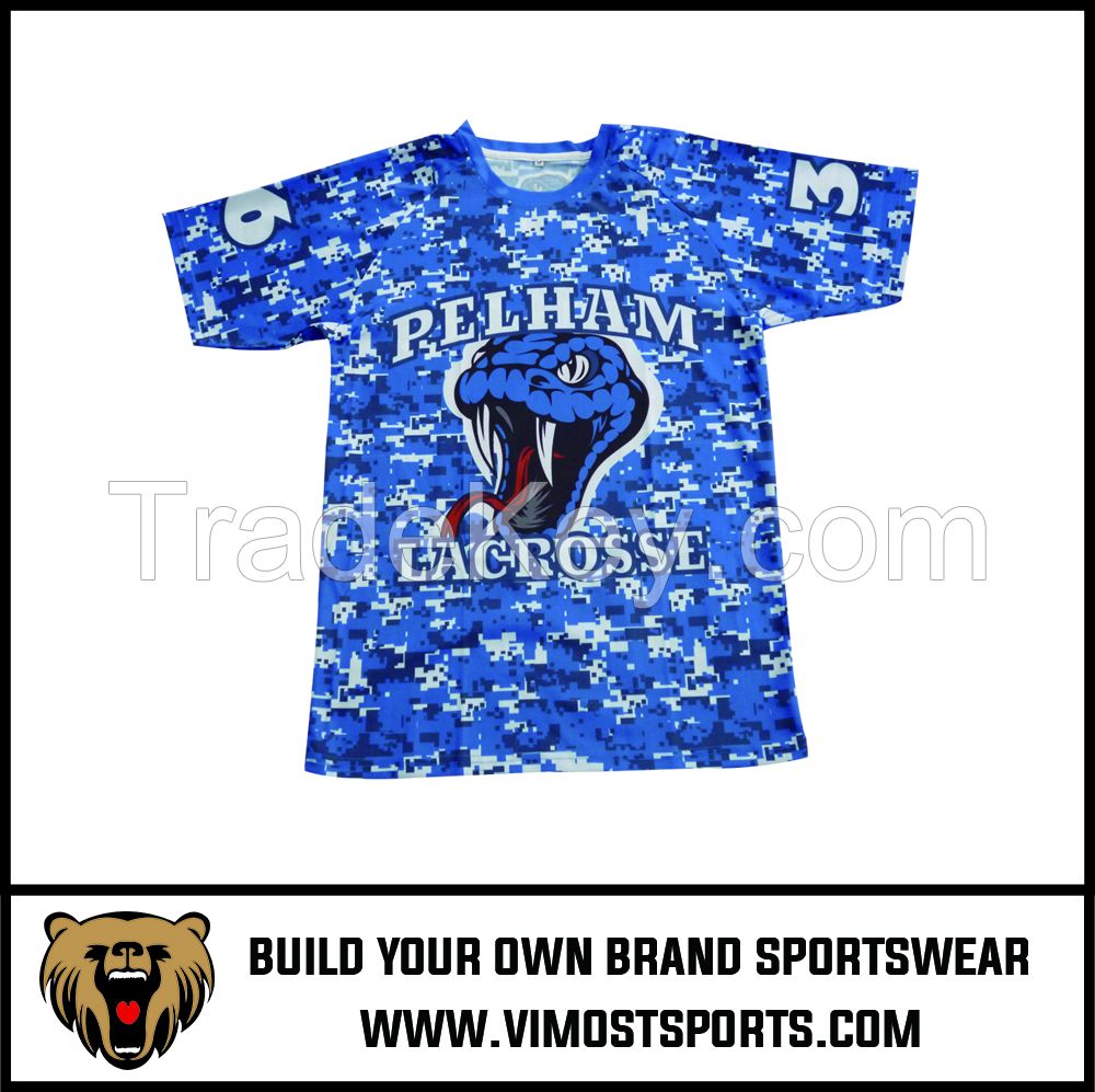 OEM 100% Polyester  Custom Sublimation Lacrosse Shooter Shirt