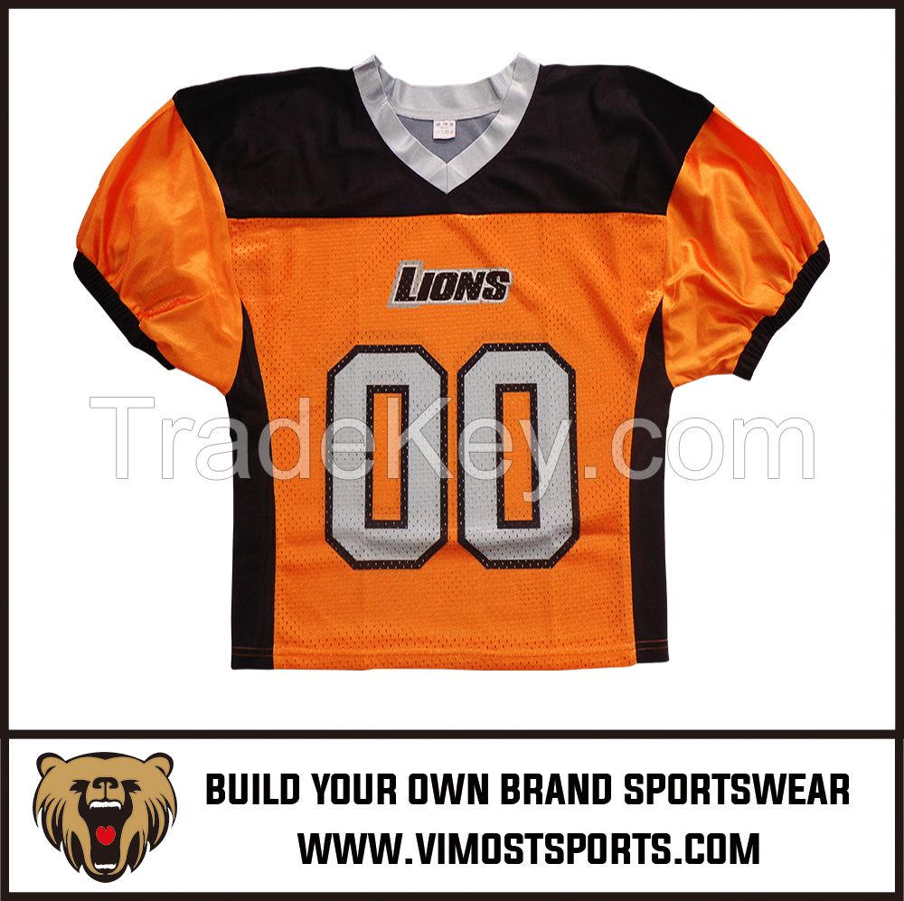OEM 100% Polyester  Custom Sublimation American Football Jersey
