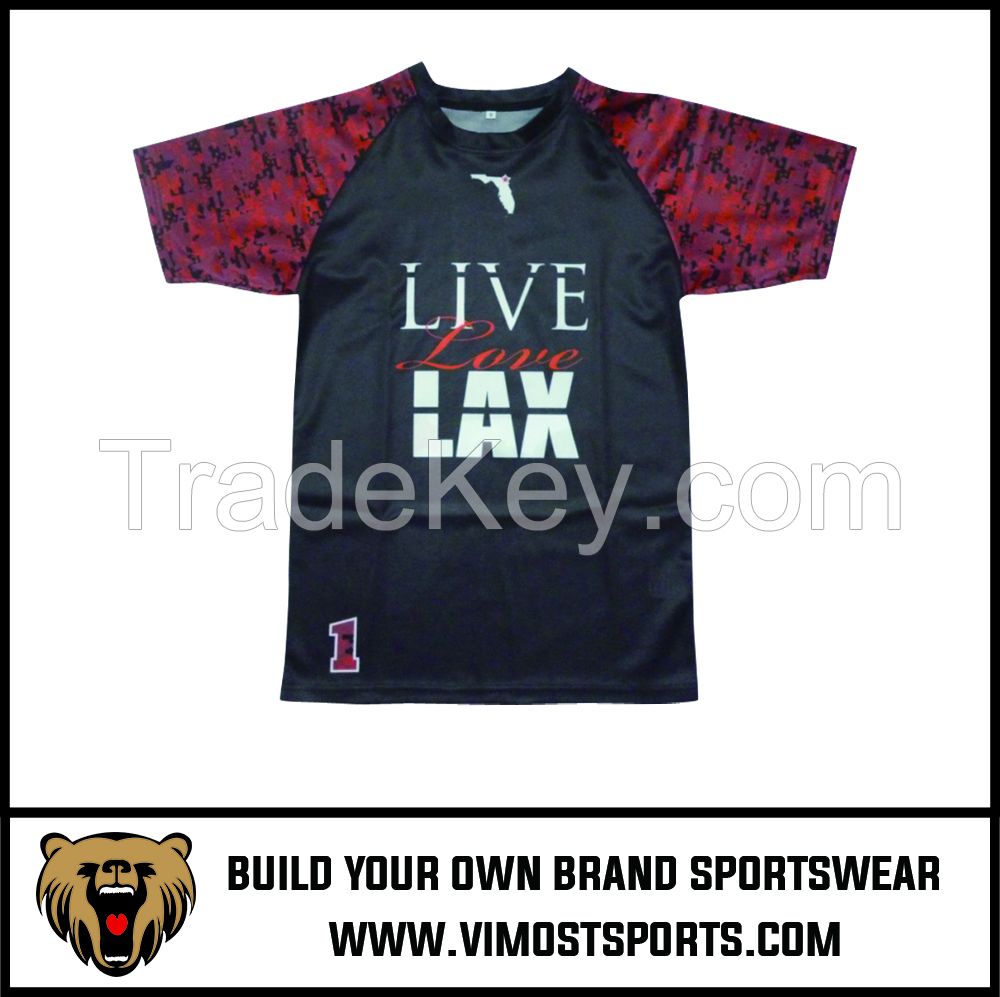 OEM 100% Polyester  Custom Sublimation Lacrosse Shooter Shirt