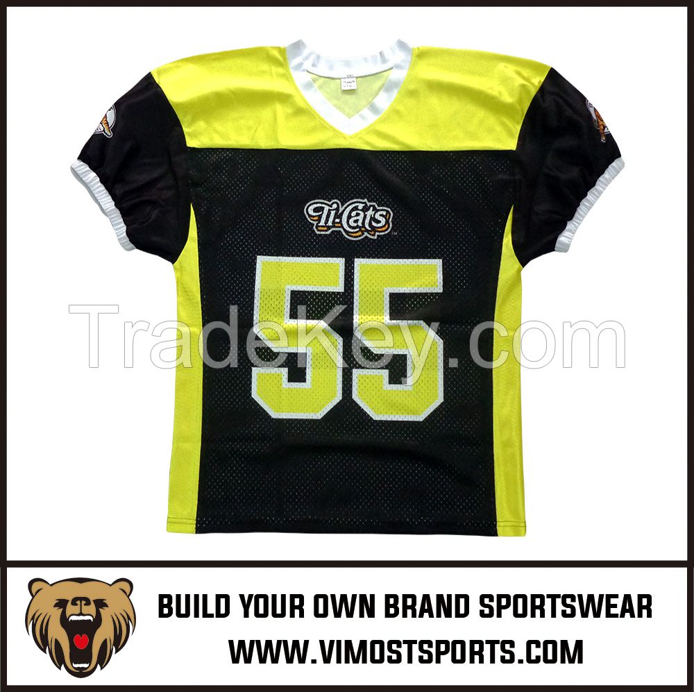 OEM 100% Polyester  Custom Sublimation American Football Jersey