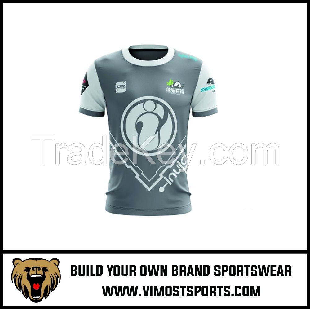 new fashion sublimated 100% polyester custom printing best gaming t shirts