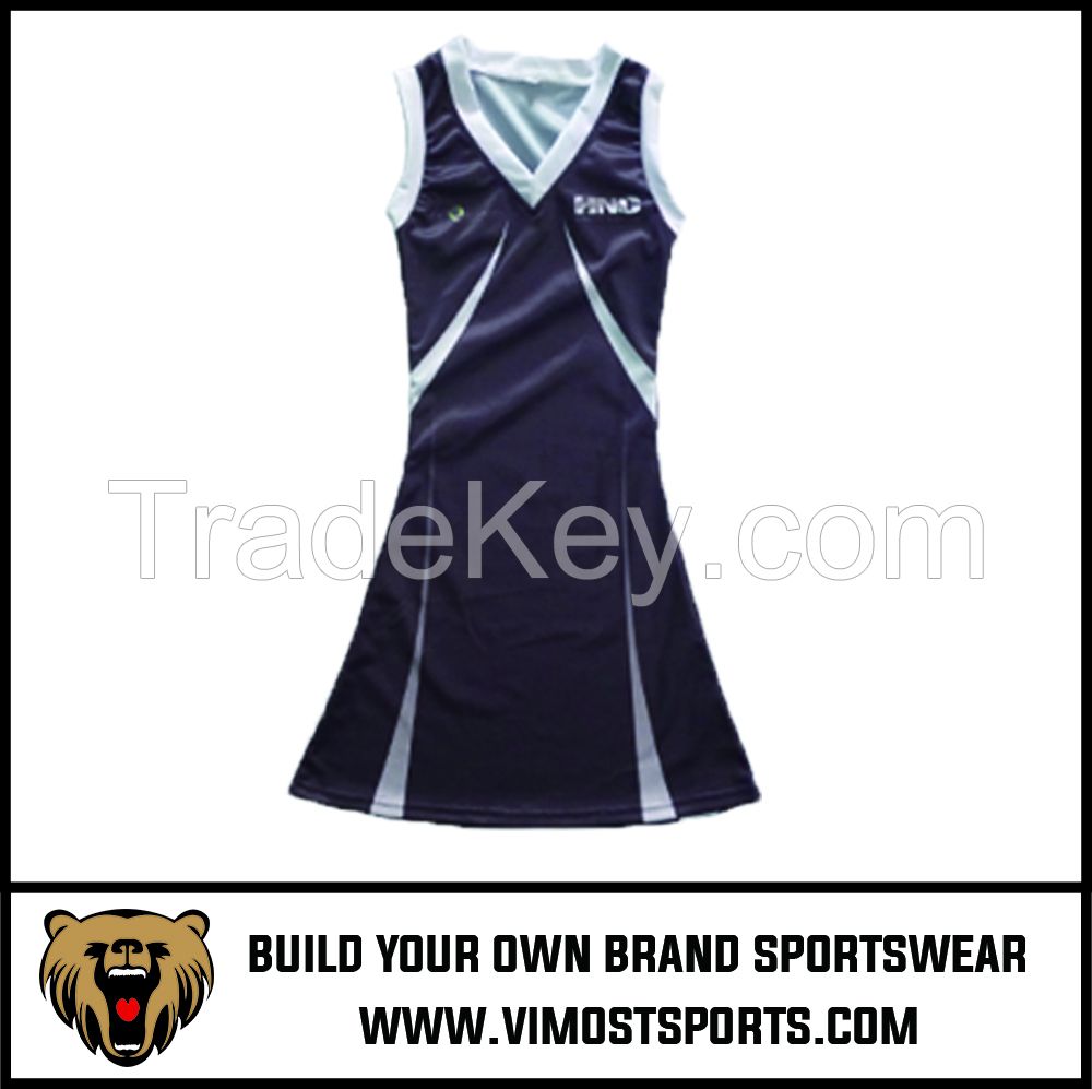 Full Sublimation Printing Customized Logo Netball A-line Dress