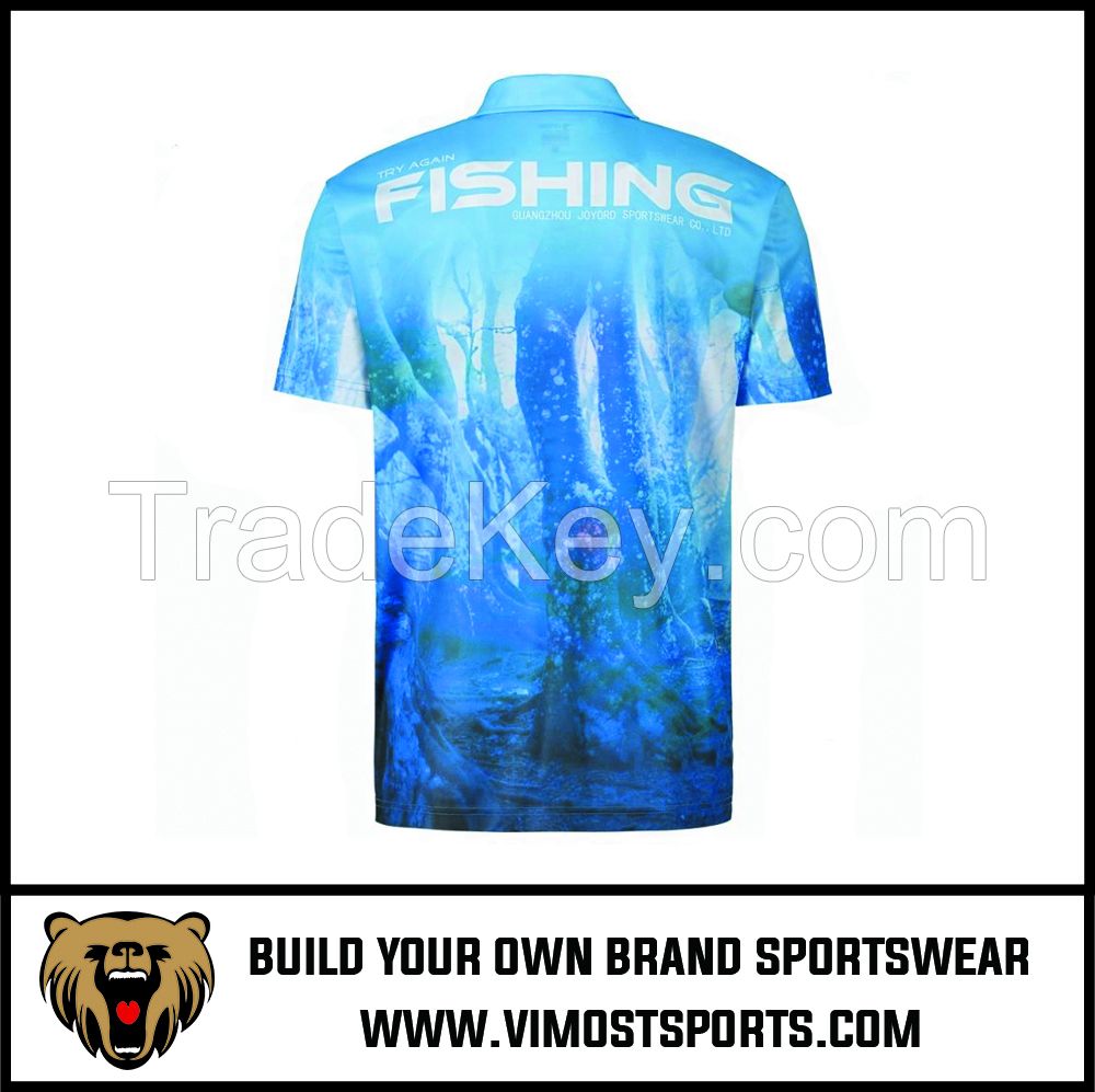 Men's Design Customize Dry Fit Short Sleeve Fishing Shirt 
